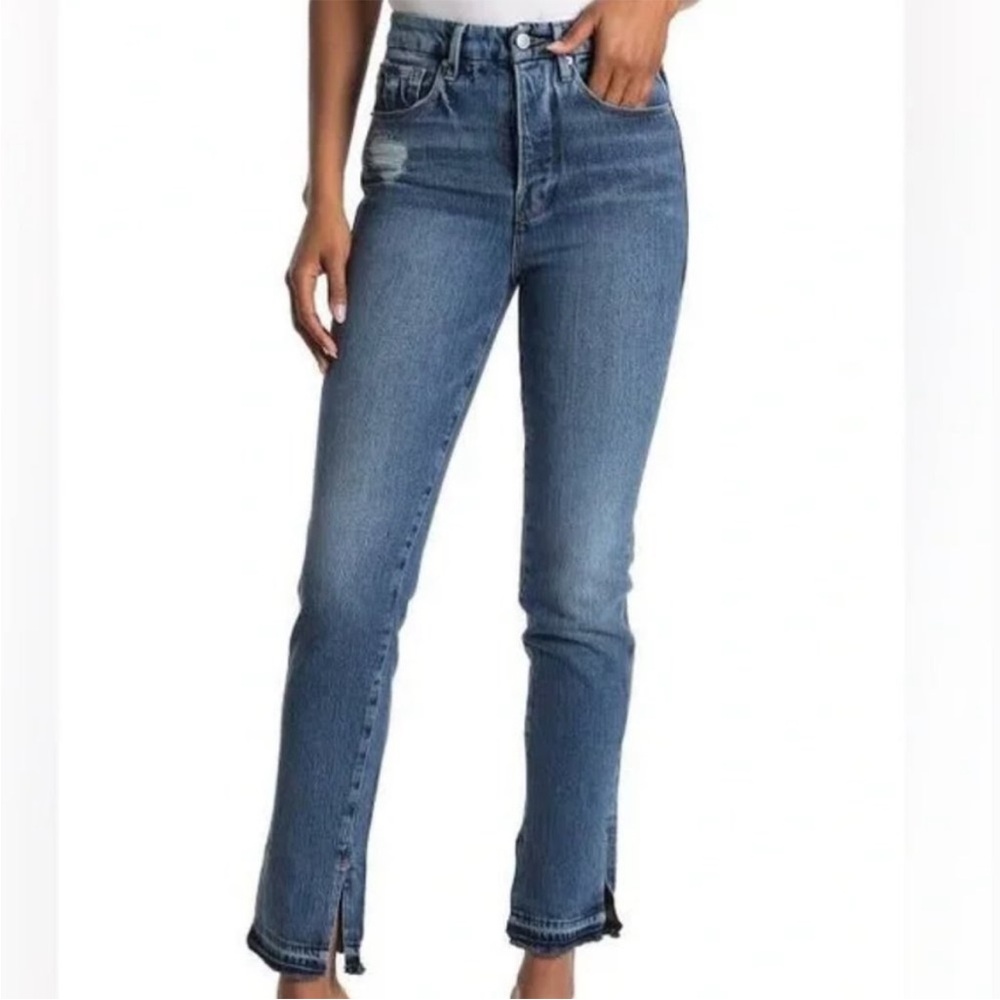 NWOT Good American Good Boy Double Slit Jeans